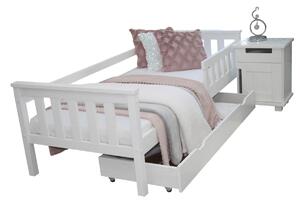 Dětská postel SIA + rošt, 160x80, bílá