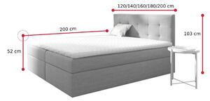 Čalouněná postel boxspring ISLA, 120x200, inari 87