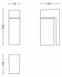 Philips 16942/87/PN Border venkovní nástěnné svítidlo E27 1x42W IP44 šedé
