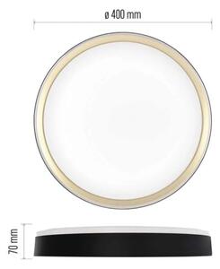 LED Stm stropní svítidlo ILVI LED/30W/230V 2700-6500K pr. 40 cm černá/mosaz+DO
