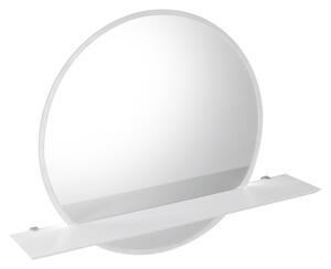 Sapho VISO kulaté zrcadlo s LED osvětlením a policí, ø 60cm, bílá mat