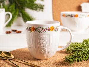 Altom Bílý porcelánový hrnek, 500 ml, Winter Tea Barva: Oranžová