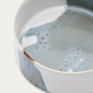 Modro-bílá keramická miska Kave Home Vejer 14 cm