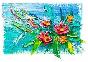 Fototapeta - Olejové květiny (152,5x104 cm)