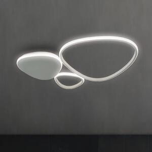 Viokef LED stropní svítidlo Helix, stříbrné, délka 62 cm, kov, Chrom / stříbro, Obývací pokoj / jídelna, Hliník, Moderní