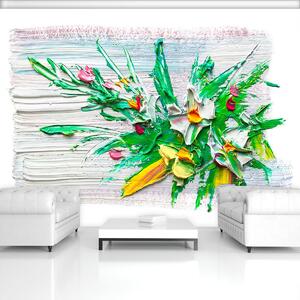 Fototapeta - Olejové květiny (152,5x104 cm)