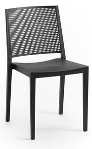 Plastová židle GRID — nosnost 150 kg, antracit