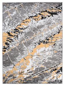 Makro Abra Kusový koberec moderní MAYA Q543B šedý žlutý bílý Rozměr: 120x170 cm