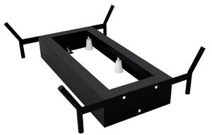 Polysan REDUTA konstrukce pro vanu 150x75cm, černá mat 72830B