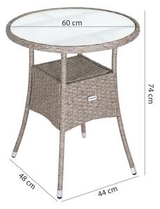 Ratanový stolek DE685 béžový
