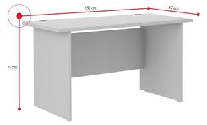 Psací stůl MALTA 3, 138x75x67, šedá
