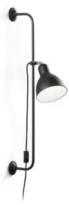 IDEAL LUX Nástěnná lampa SHOWER, černá 179643