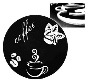 Dekorace "COFFEE" kulata b/č