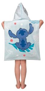 Jerry Fabrics Plážová osuška pončo Lilo and Stitch Blue 50x115 cm