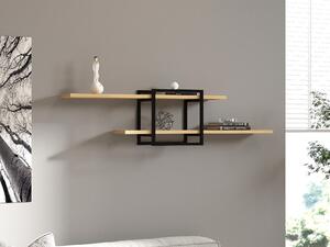 Kalune Design Nástěnná police MONE dub safírový/černá