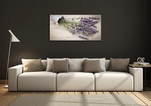 Foto obraz sklo tvrzené Levandule v květináči osh-114001511