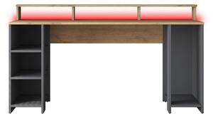 Kalune Design Psací stůl BOHEM s LED osvětlením ořech/antracit