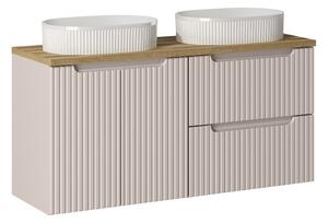Koupelnová skříňka s umyvadlem a deskou NOVA Cashmere DU120/2 | 120 cm