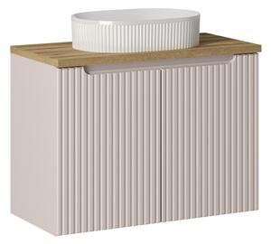 Koupelnová skříňka s umyvadlem a deskou NOVA Cashmere DU80/3 | 80 cm