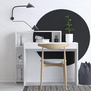 Kalune Design Psací stůl Trella s vestavěným regálem bílý