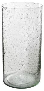Váza z bublinkového skla čirá 15,5 x 31 cm