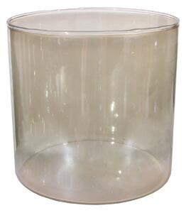 Váza / svícen kouřové sklo 20 x 20 cm