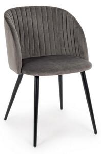 Bizzotto Jídelní židle Queen - tmavě šedý samet