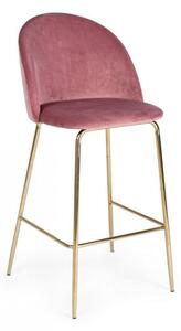 Bizzotto Barová židle a Carry blush - růžová samet