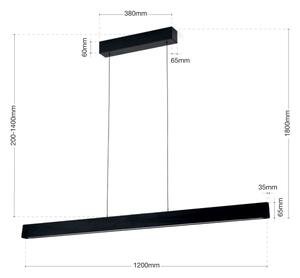 Orion HL 6-1716/120 - LED Stmívatelný lustr na lanku TARA LED/44W/230V černá