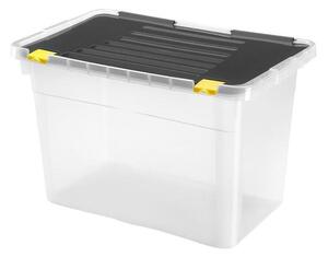 Úložný box 54 l černá/čirá