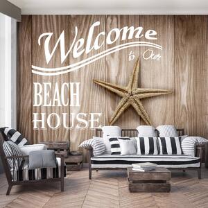 Fototapeta - Welcome nápis - beach house (152,5x104 cm)