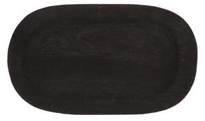 Tác dřevěný černý oválný 24 x 14 x 2 cm