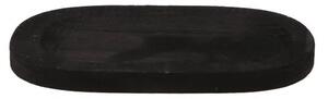Tác dřevěný černý oválný 24 x 14 x 2 cm