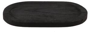 Tác dřevěný černý oválný 30 x 20 x 2 cm