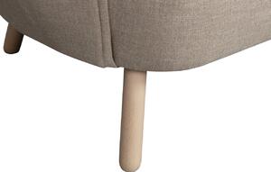 Hoorns Béžová čalouněná lenoška Goremino 110 cm, levá