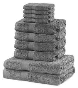 Sada ručníků MARINA | 10 kusů Barva: Stříbrná