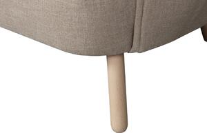 Hoorns Béžová čalouněná lenoška Goremino 110 cm, pravá