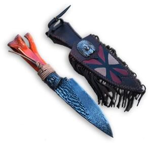KnifeBoss lovecký damaškový nůž Indian VG-10