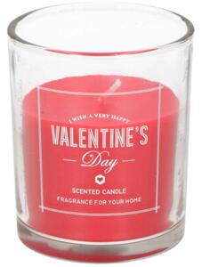 Valentýnská svíčka ve skle