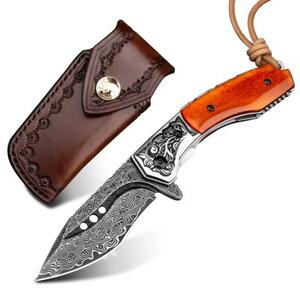 KnifeBoss damaškový zavírací nůž Bone VG-10