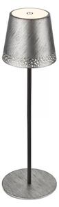 Brilo - LED St nab dotyk stolní lampa KIKI LED/2,6W/5V IP44 2600 mAh stříbrná
