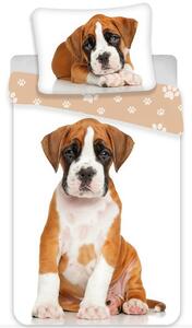 Jerry Fabrics povlečení bavlna fototisk Dog brown 140x200 70x90 cm