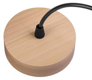 Lustr na lanku WOODNEST 1xE27/15W/230V borovice/kouřová černá