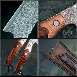 KnifeBoss damaškový nůž Chef 8" (205 mm) Snakewood VG-10
