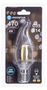 LED Žárovka FILAMENT C35 E14/4W/230V 6500K - Aigostar