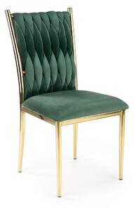 HALMAR Designová židle Leona tmavě zelená/zlatá