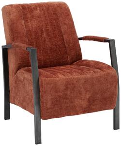 KŘESLO, kov, textil, červenohnědá Ambia Garden - Křesla klasická