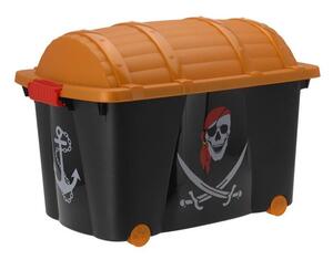 DekorStyle Box na hračky Pirat černý