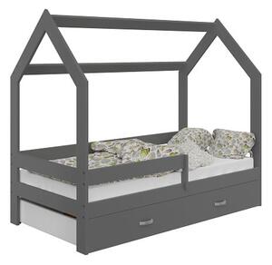 Dětská postel Domeček 160x80 D3 šedá