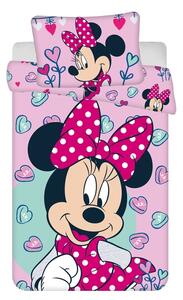 Jerry fabrics Disney povlečení do postýlky Minnie Pink 02 baby 100x135 + 40x60 cm